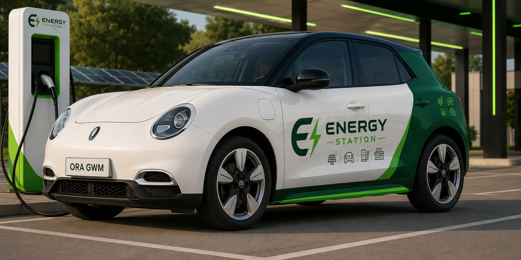 Veículo elétrico personalizado com a marca Energy Station